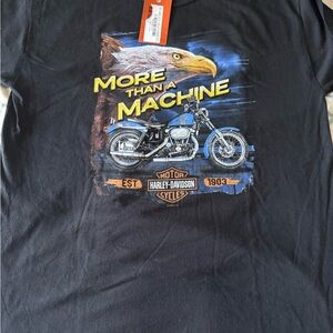 Harley-Davidson Black and Blue Short Sleeve Tee